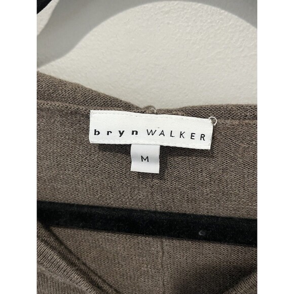 Bryn Walker Jacket Women’s Medium Full Zip Hoodie Brown Cotton Dolman Sleeve - Picture 3 of 7